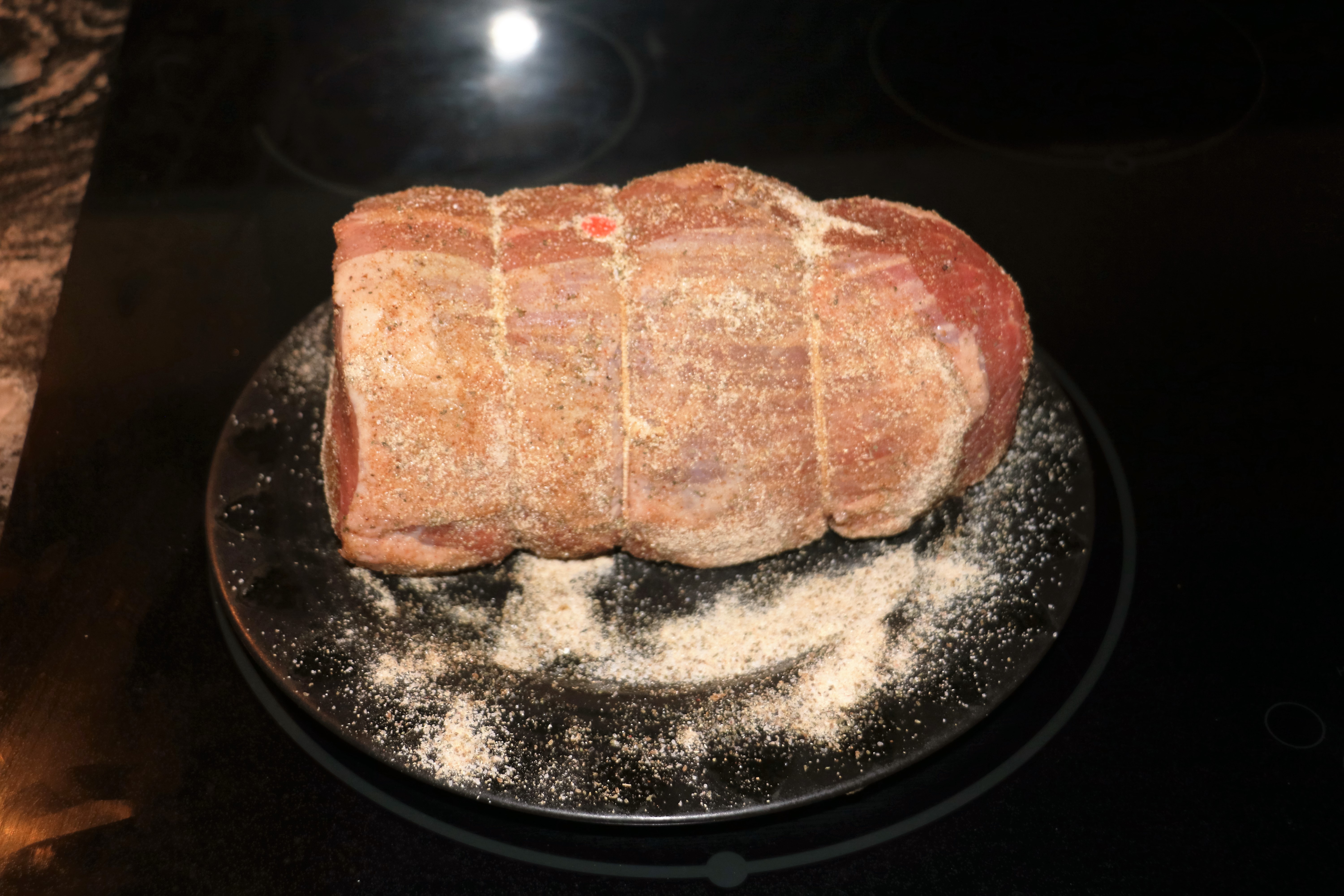 beef rubbed with seasoings